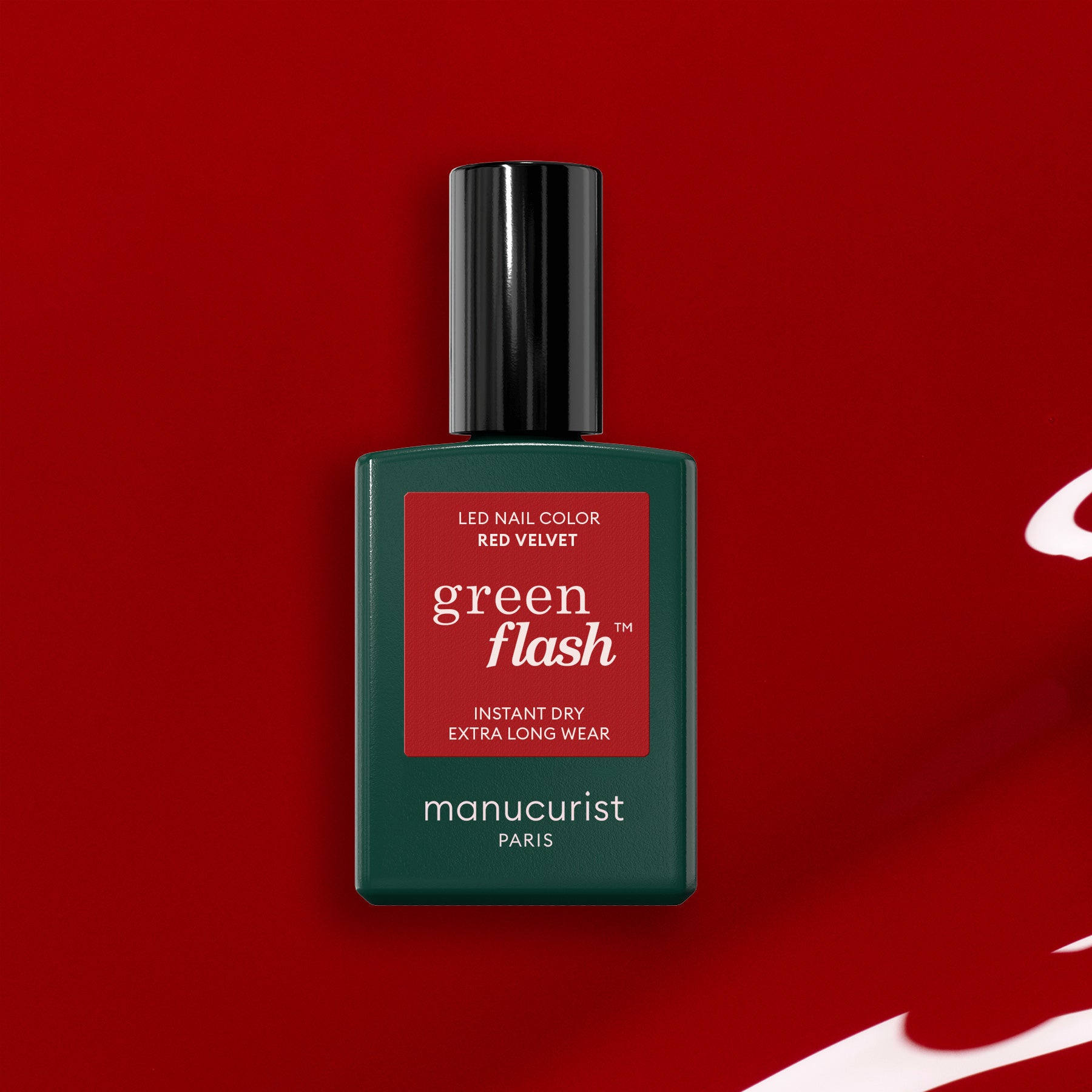 manicurist-green-flash-vernis-semi-permanent-red-velvet-rouge image 1