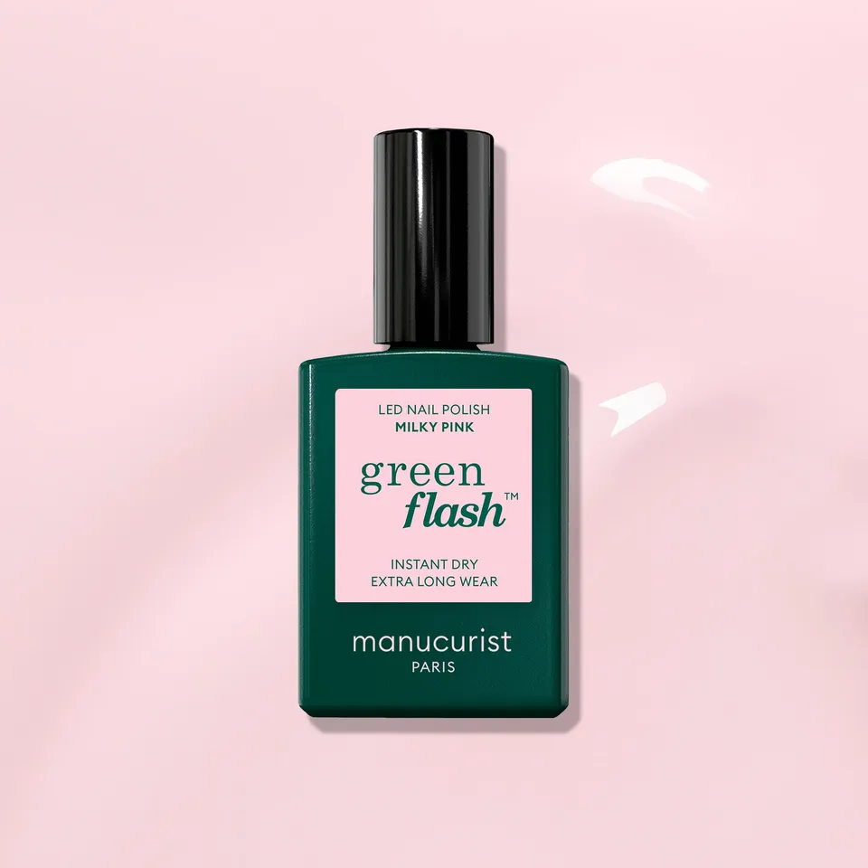 manicurist-green-flash-vernis-milky-pink-rose-laiteux image 1