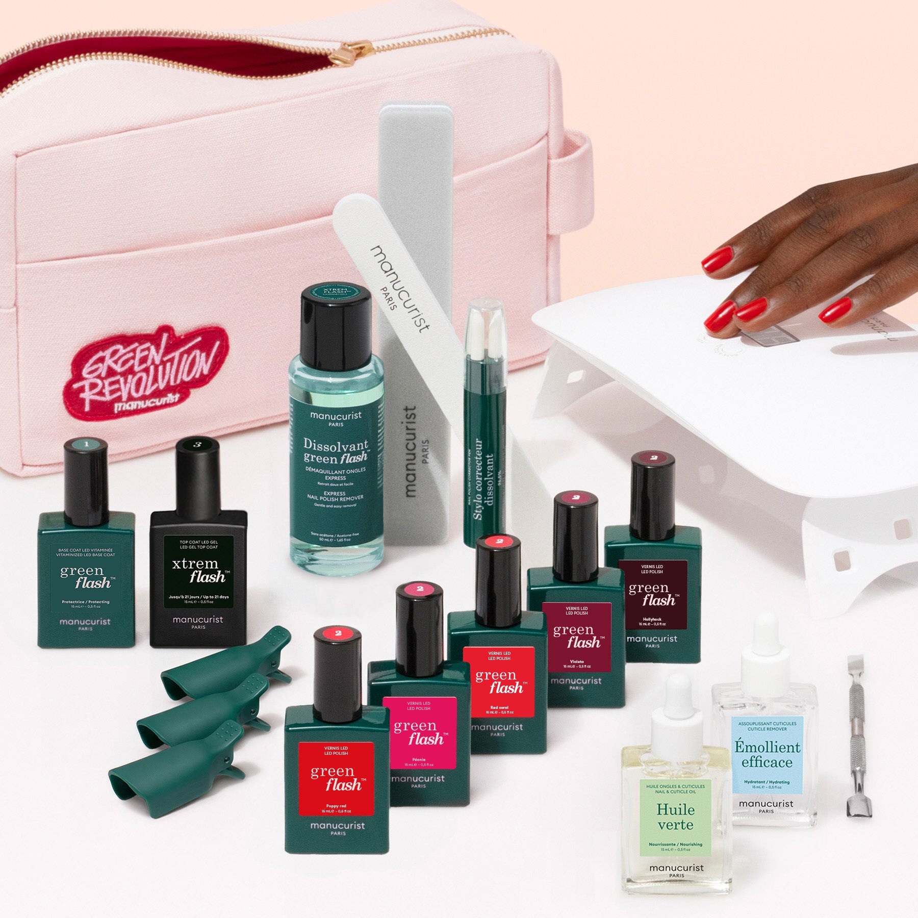 manucurist-green-flash-trousse-super-addict-kit-semi-permanent-led-21-jours image 1