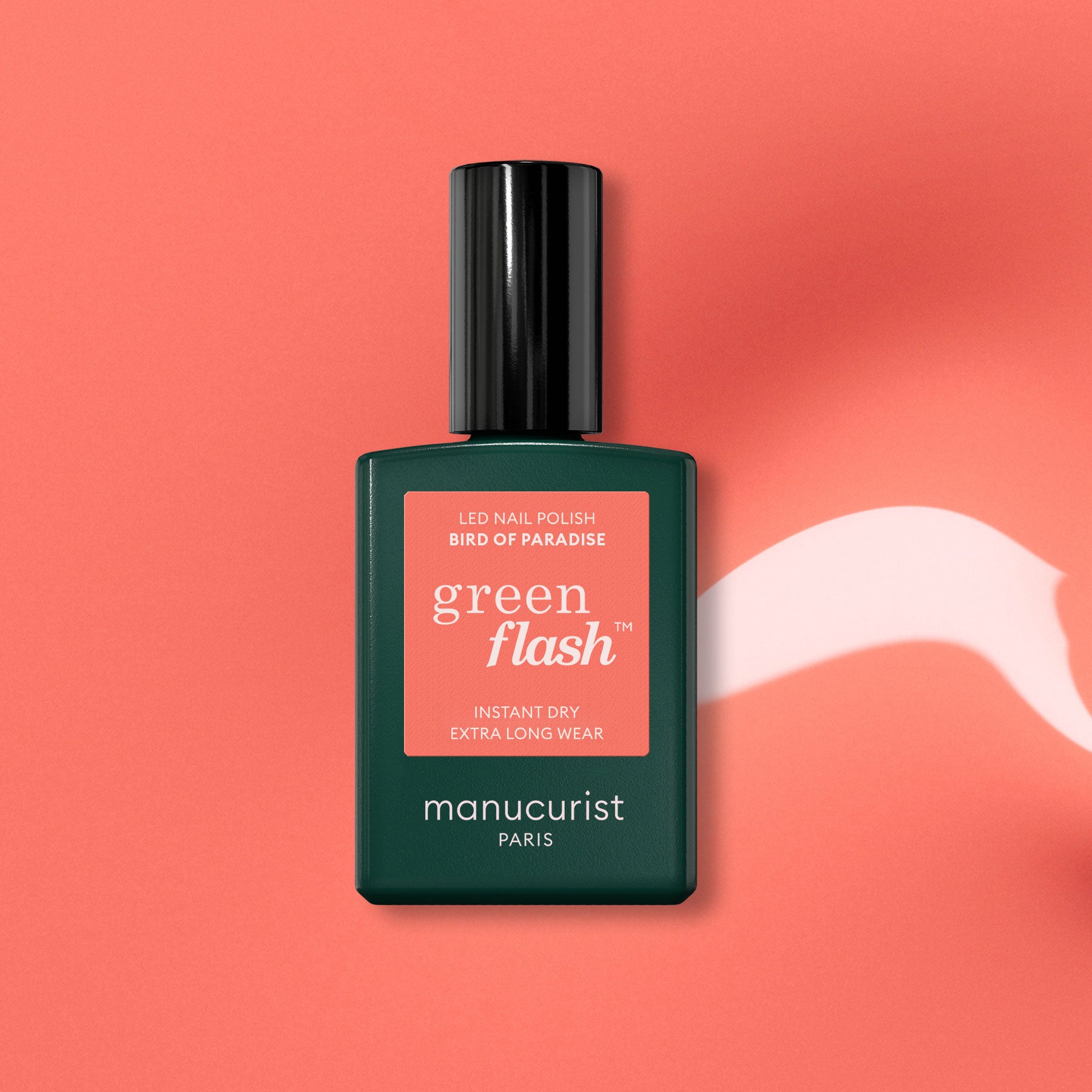 manicurist-green-flash-vernis-semi-permanent-bird-of-paradise-corail image 1