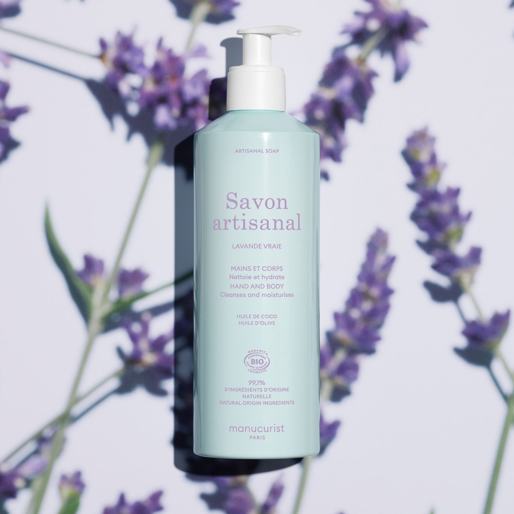 manucurist-soins-savon-artisanal-lavande-vraie-500ml-bio image 1
