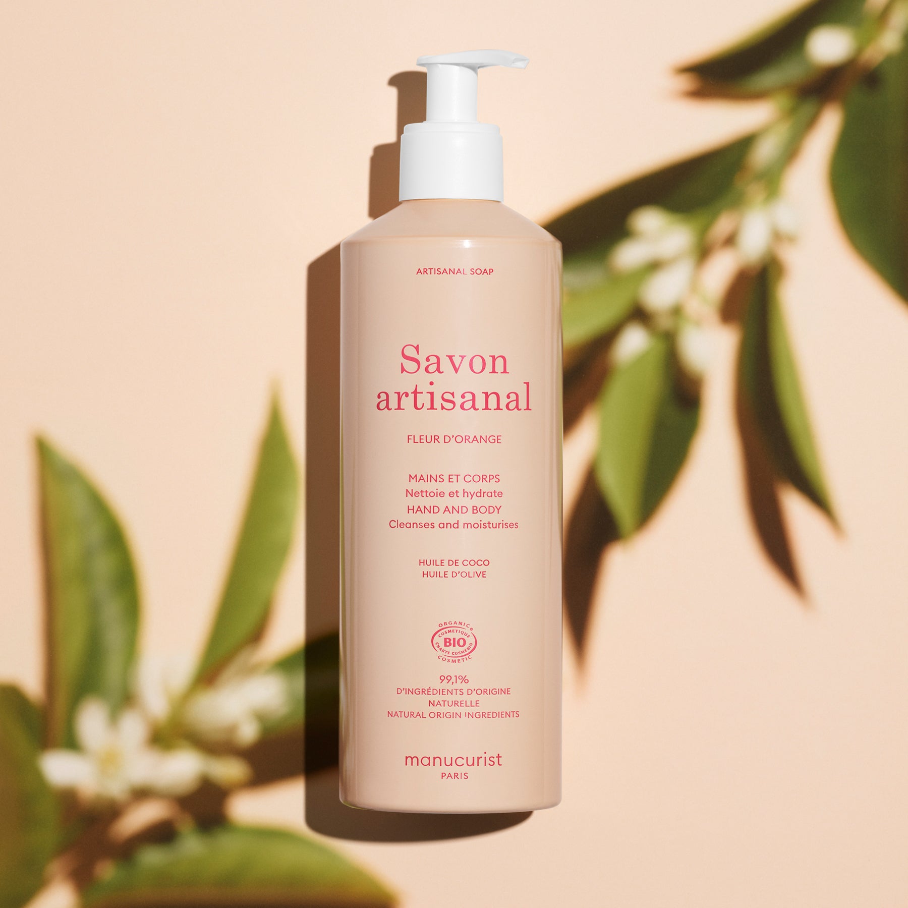 manicurist-soins-savon-artisanal-fleur-d-orange-savon-500ml-bio image 1