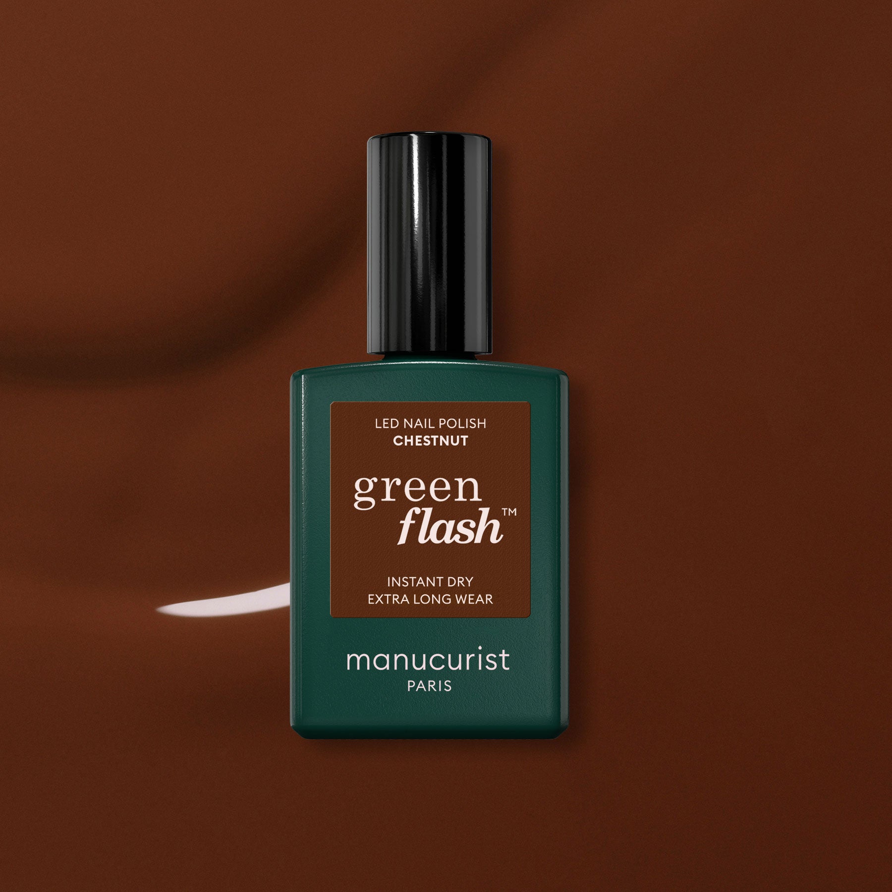 manicurist-green-flash-chestnut-vernis-semi-permanent-marron image 1