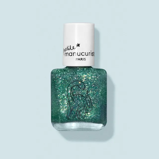 manicurist-marius-le-diplodocus-vernis-enfant-vert-paillet image 1