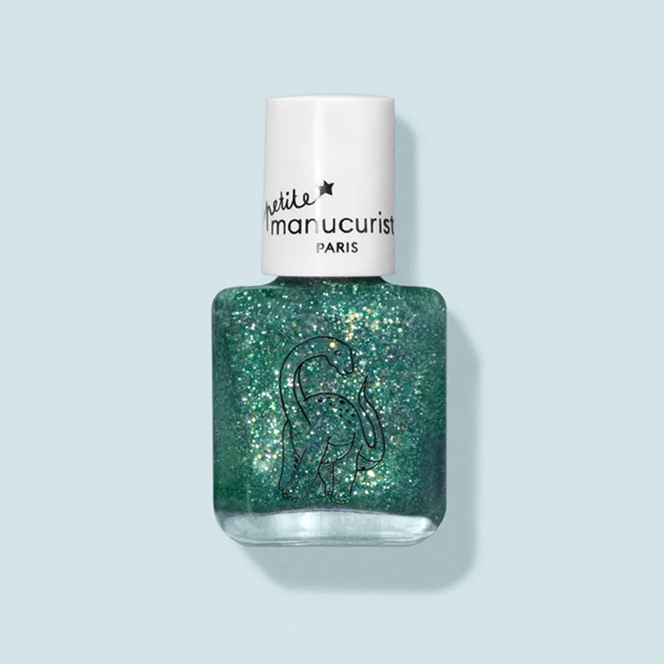 manicurist-marius-le-diplodocus-vernis-enfant-vert-paillet image 1