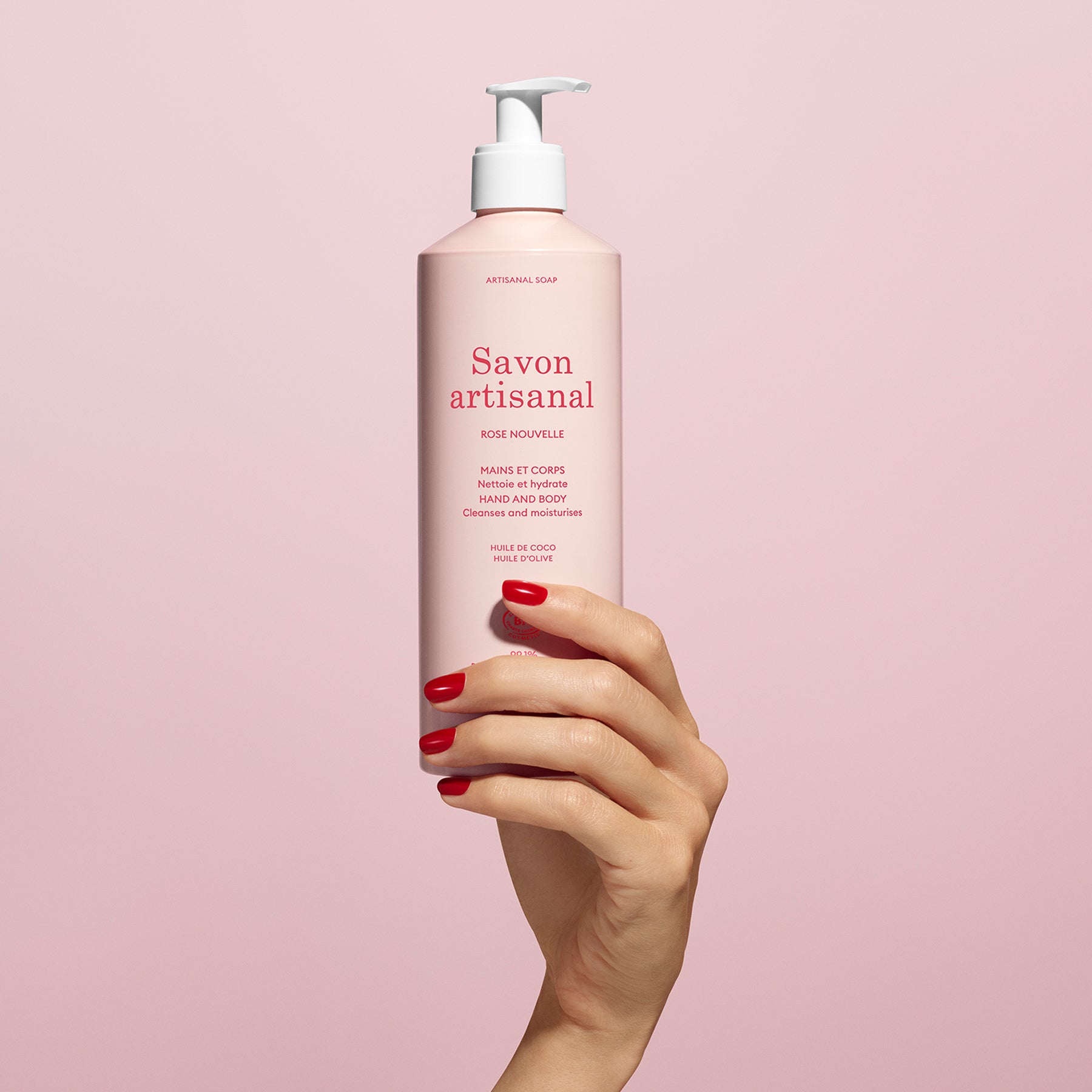 manicurist-soins-savon-artisanal-rose-nouvelle-savon-500ml-bio image 2