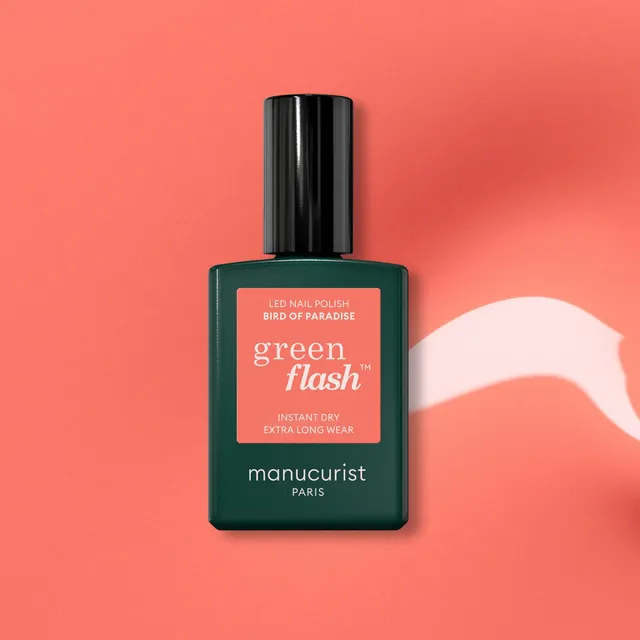 manicurist-green-flash-vernis-semi-permanent-bird-of-paradise-corail image 1