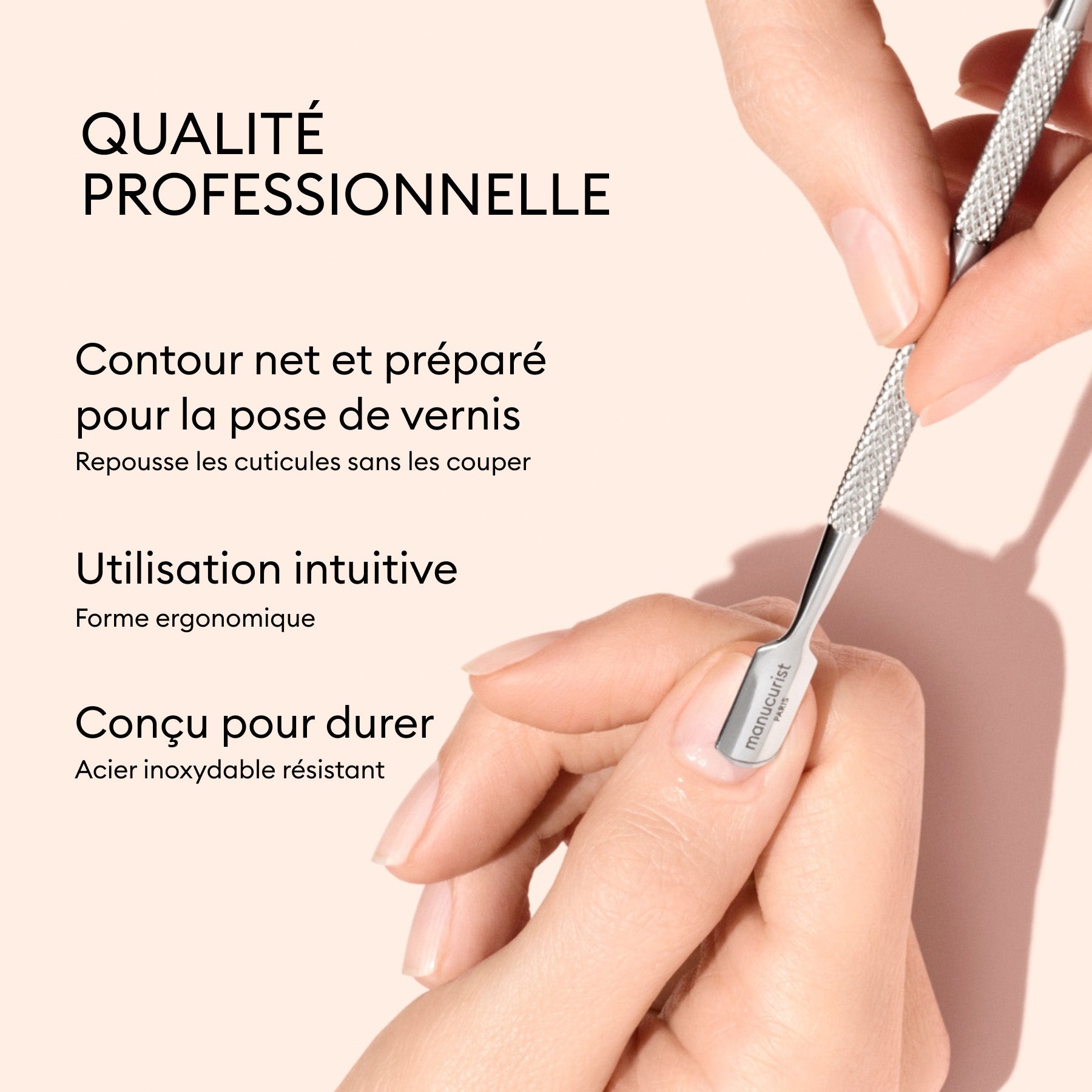 manicurist-accessoires-pousse-cuticules-outil-acier-inoxydable image 2