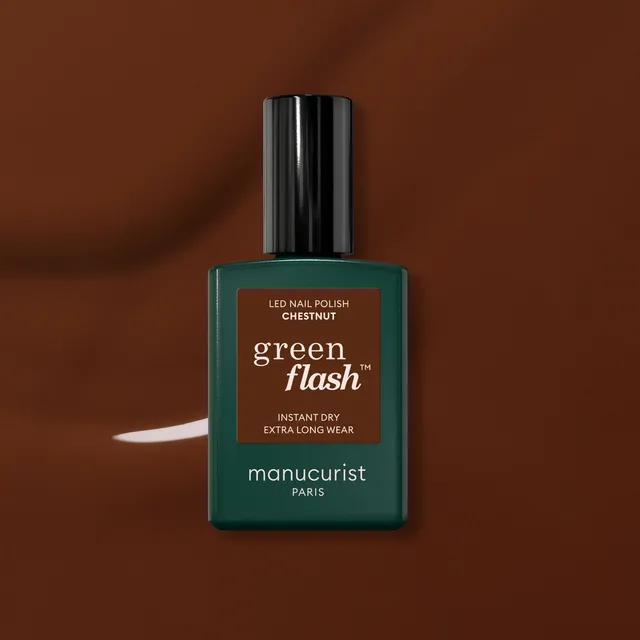 manicurist-green-flash-chestnut-vernis-semi-permanent-marron image 1