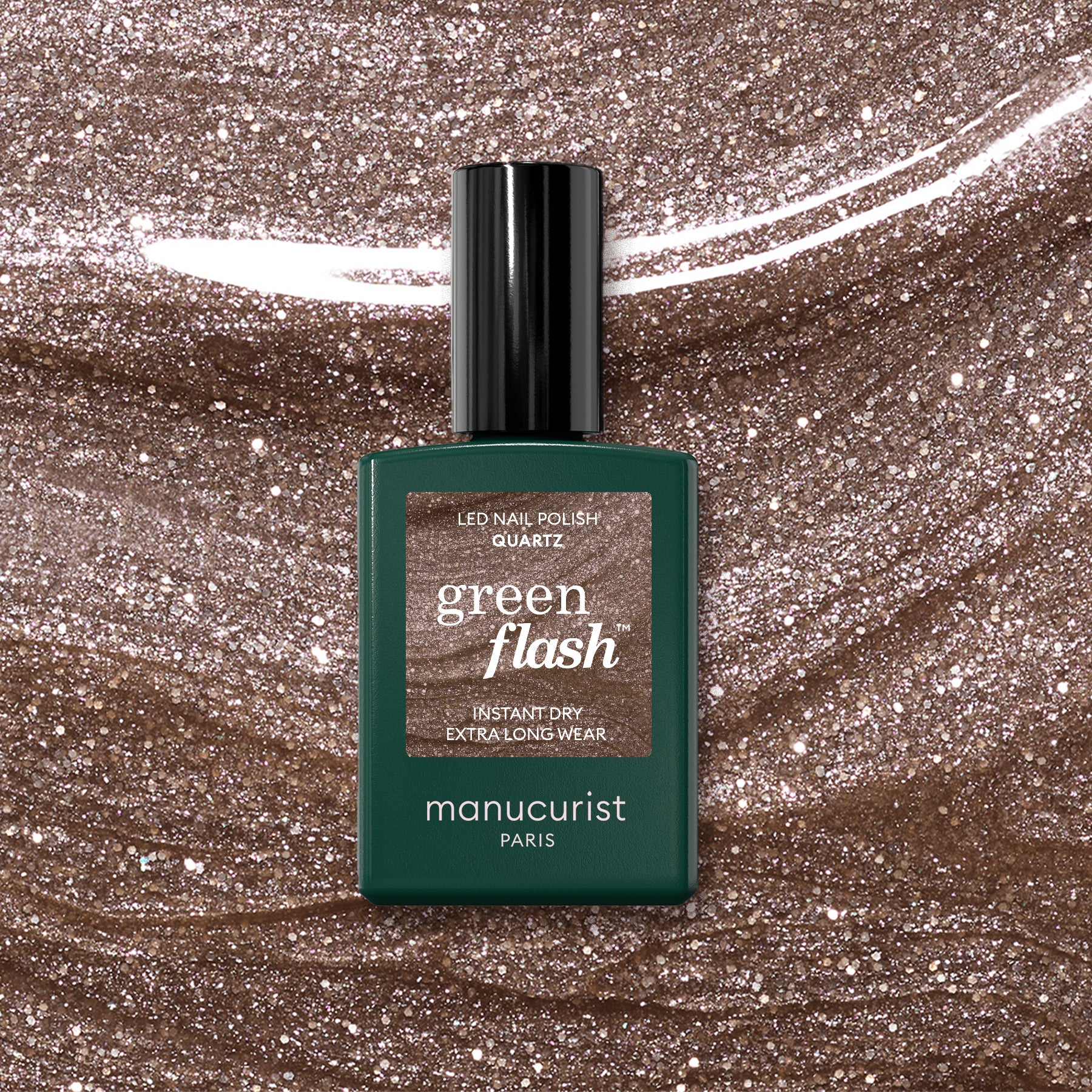 manicurist-green-flash-vernis-semi-permanent-quartz-marron-paillet image 1