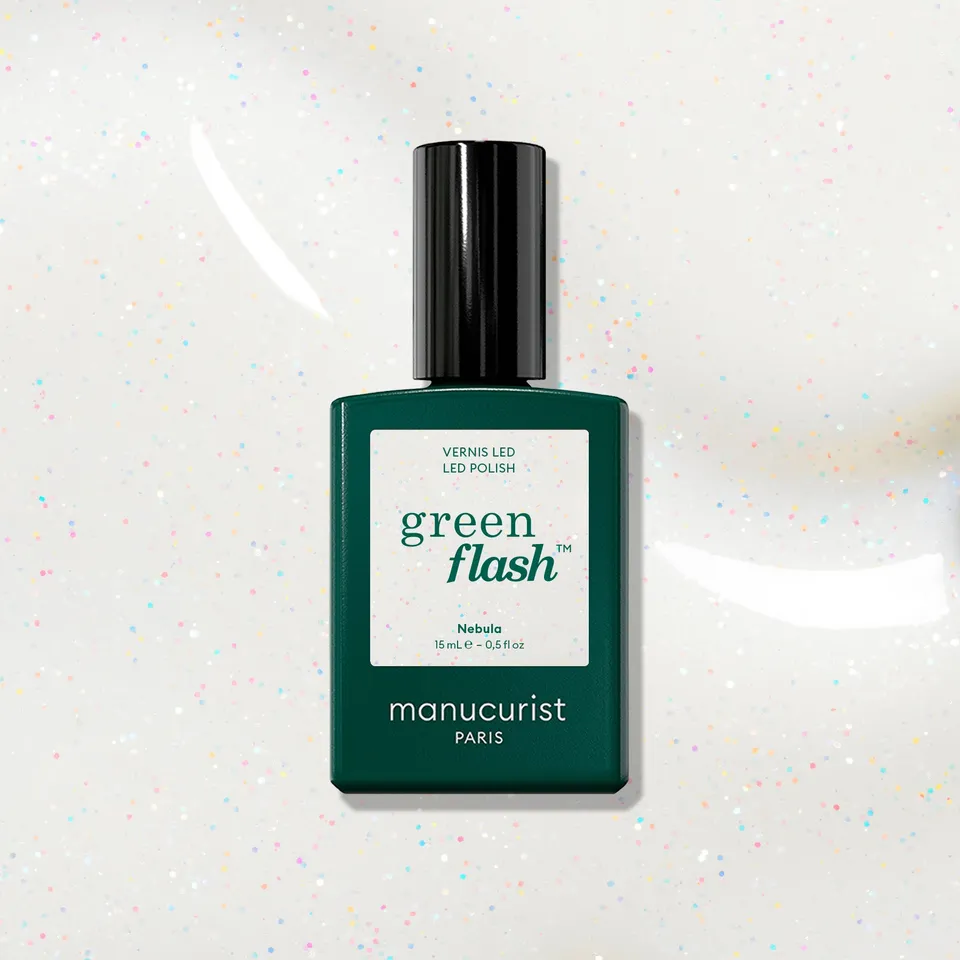 manicurist-green-flash-nebula-vernis-semi-permanent-blanc-iris image 1