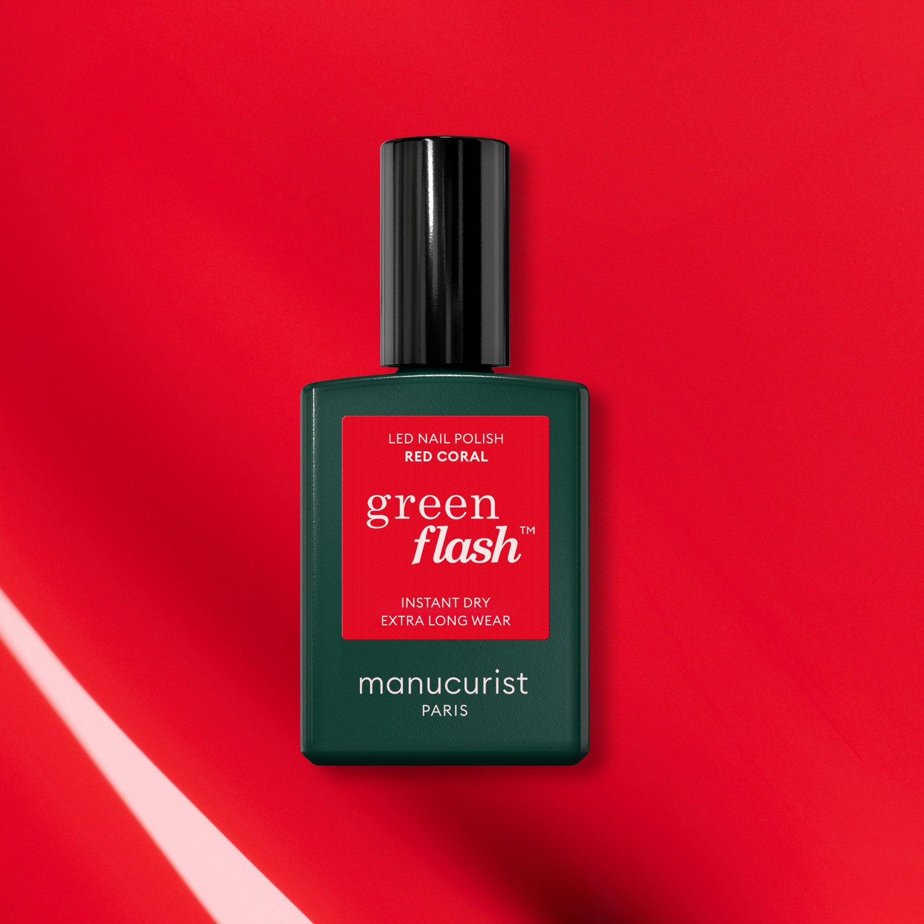 manicurist-green-flash-red-coral-vernis-semi-permanent-rouge image 1