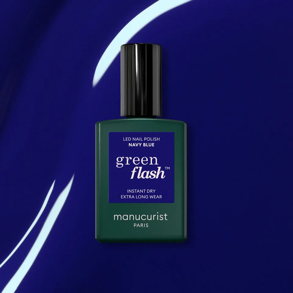 manicurist-green-flash-vernis-semi-permanent-navy-blue-bleu-marine image 1