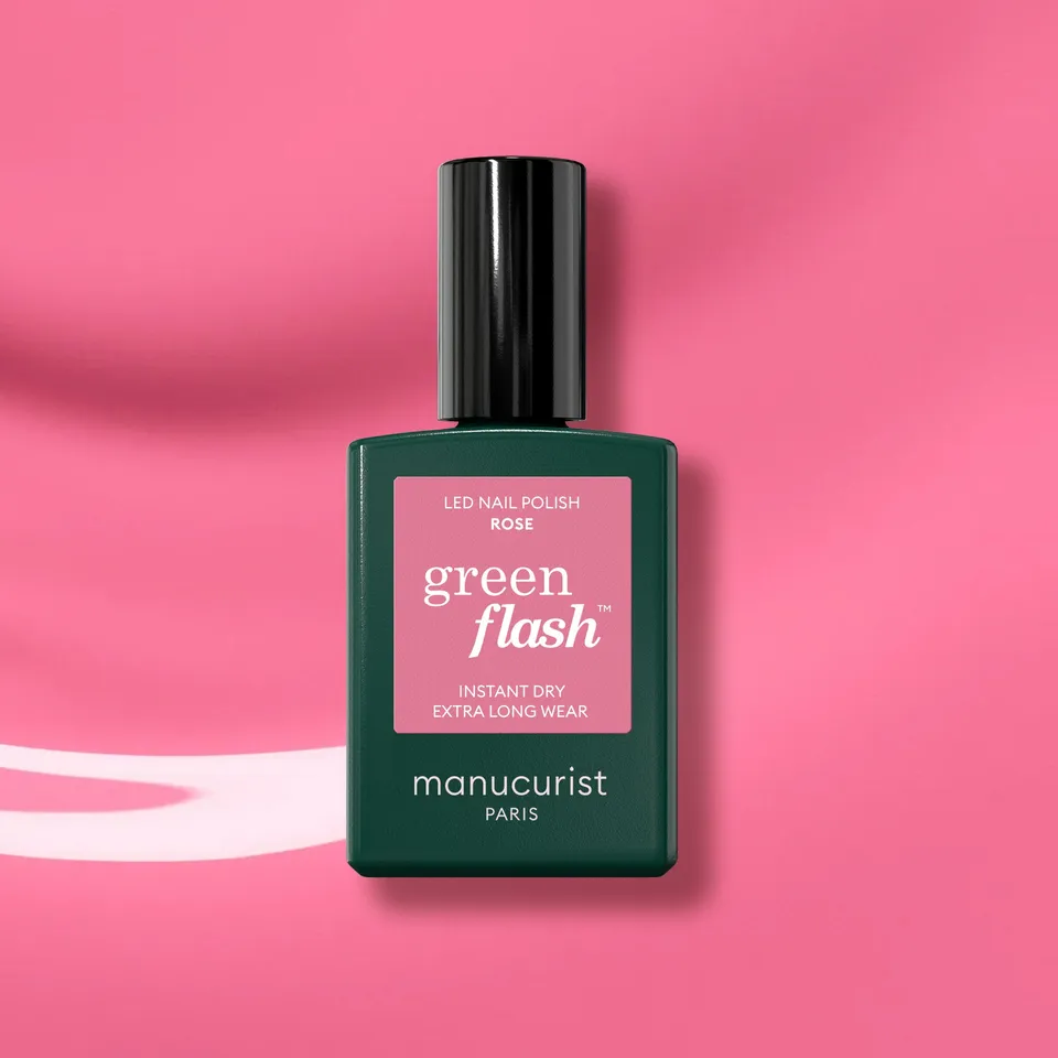 manicurist-green-flash-vernis-semi-permanent-rose-rose-vif image 1