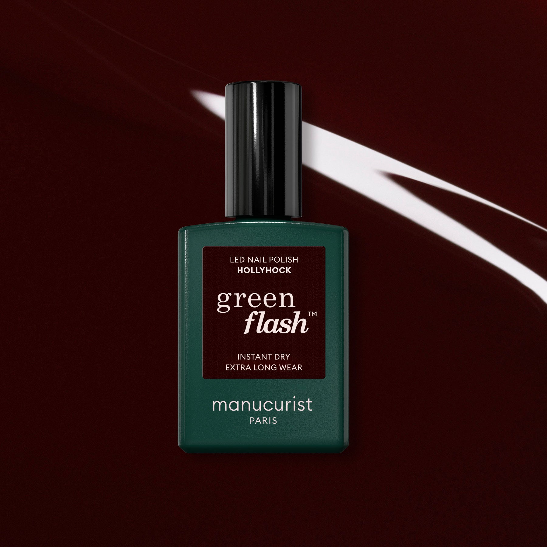 manucurist-green-flash-hollyhock-vernis-semi-permanent-bordeaux image 1