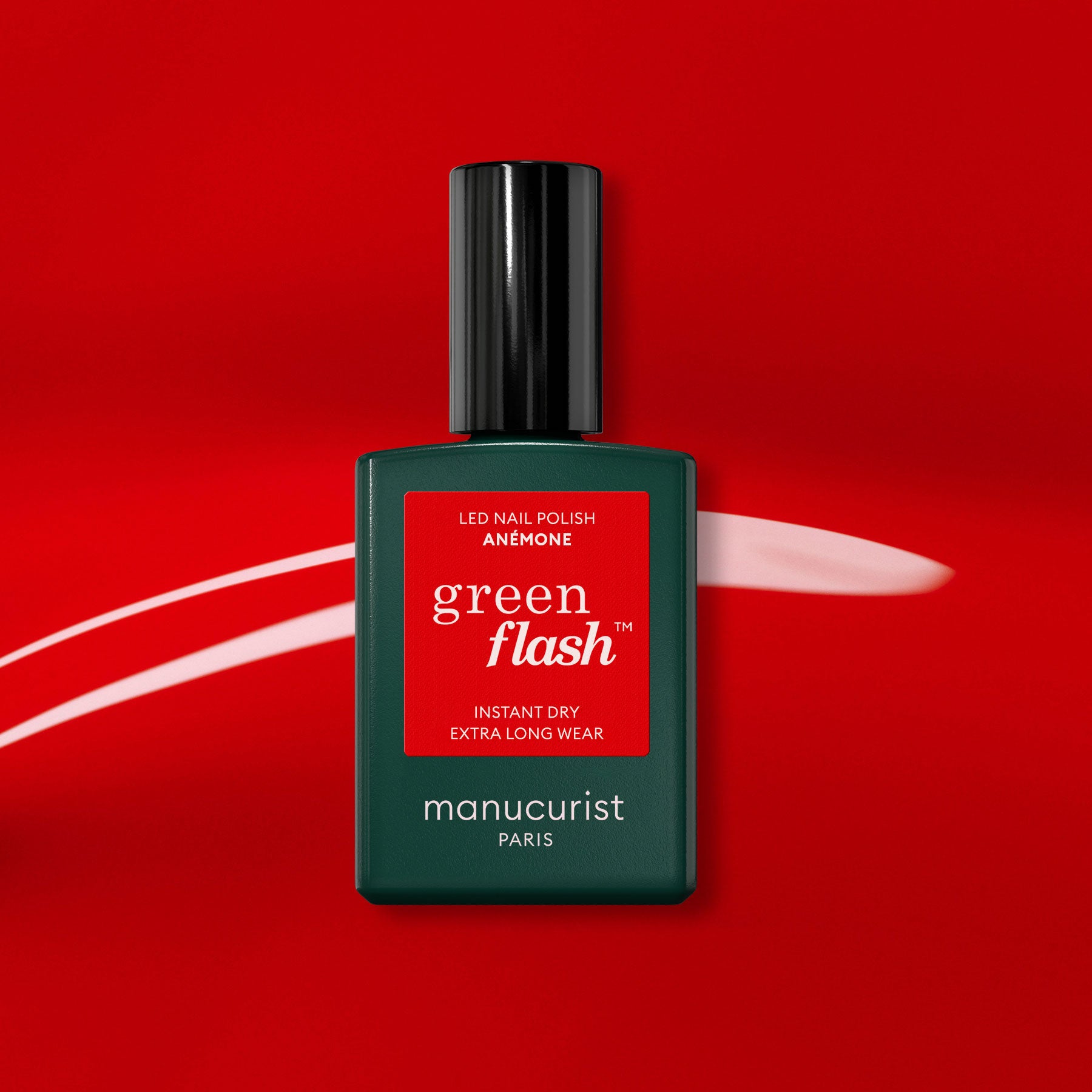 manicurist-green-flash-vernis-semi-permanent-an-mone-rouge-vif-15ml image 1