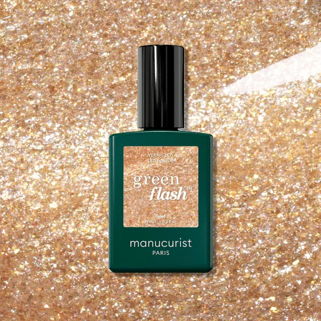 manucurist-green-flash-vernis-semi-permanent-gold-dor-paillet image 1