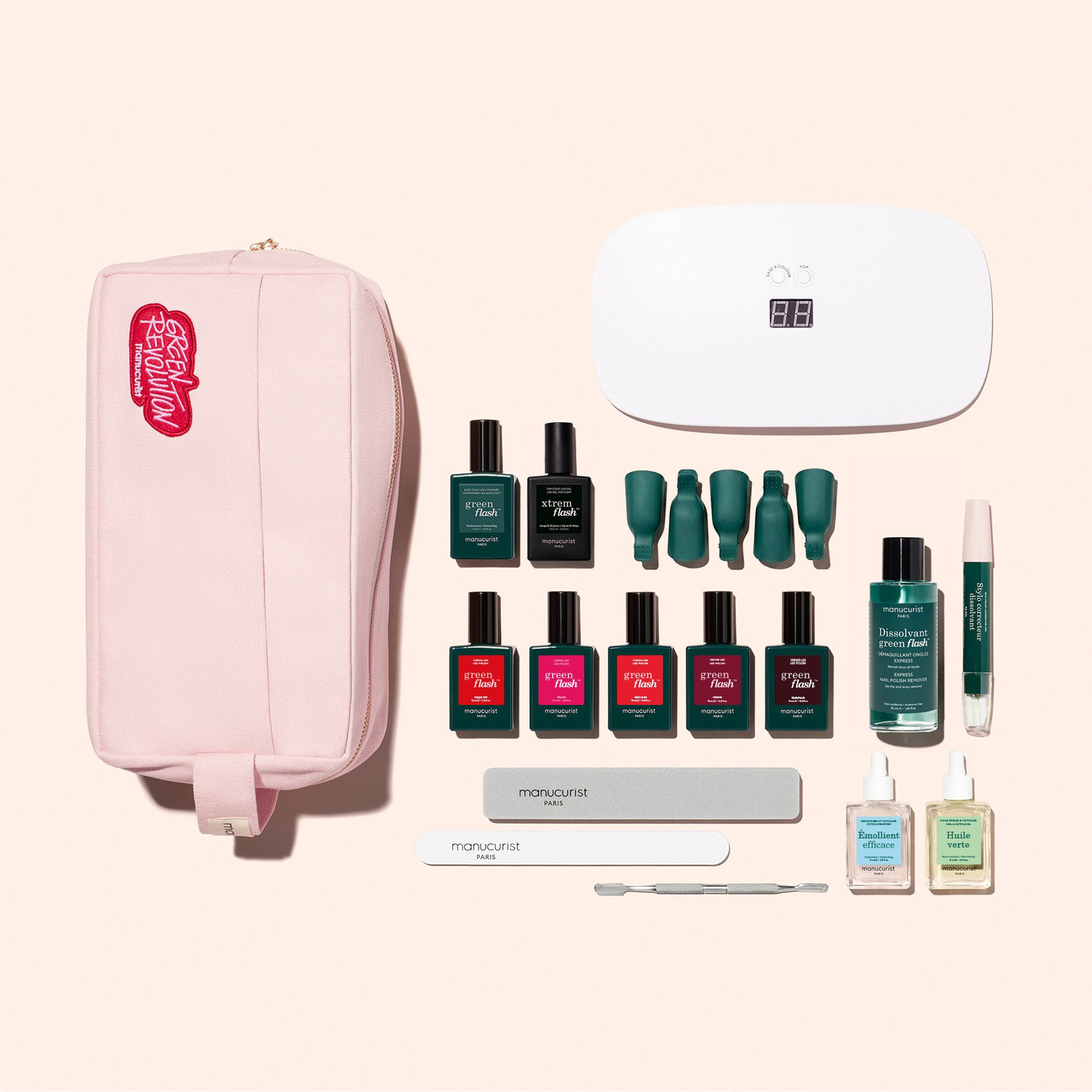 manucurist-green-flash-trousse-super-addict-kit-semi-permanent-led-21-jours image 2