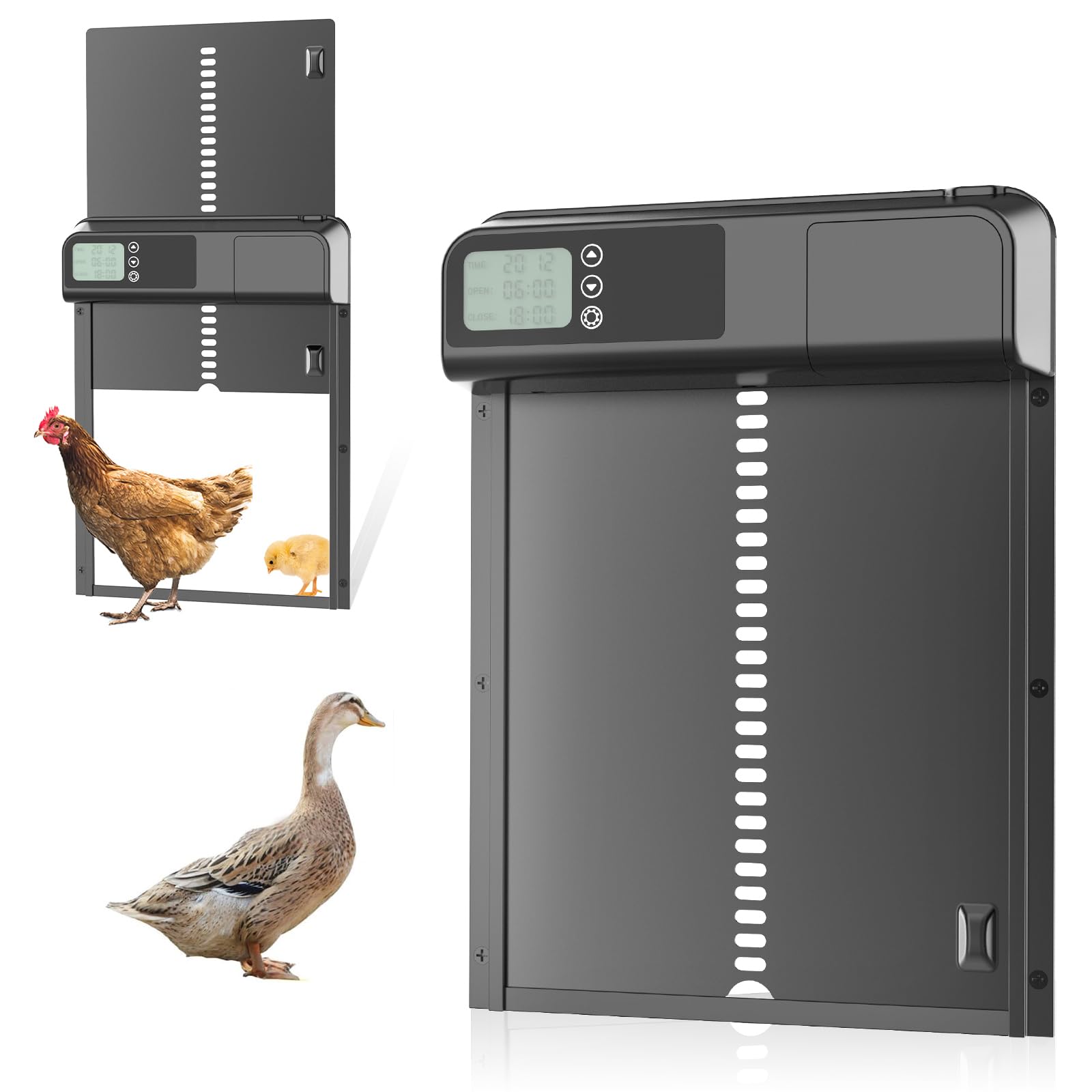 alovez-poulaillers-porte-automatique-noire-anti-pincement image 1