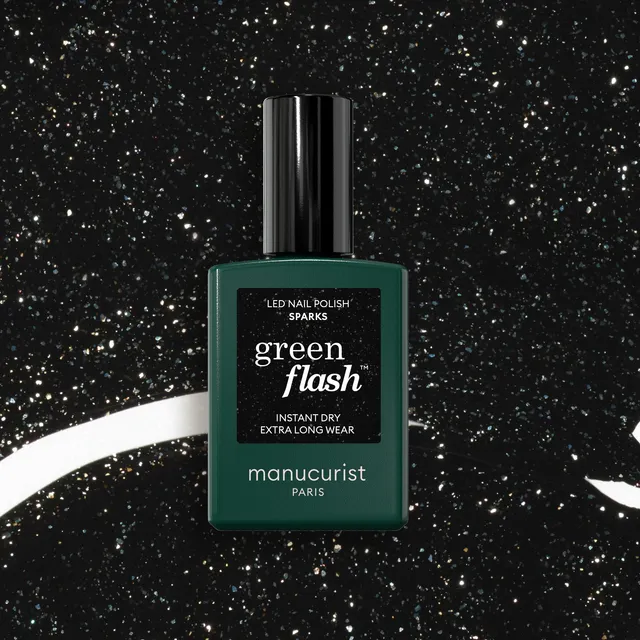 manicurist-green-flash-sparks-noir-paillet-15ml image 1