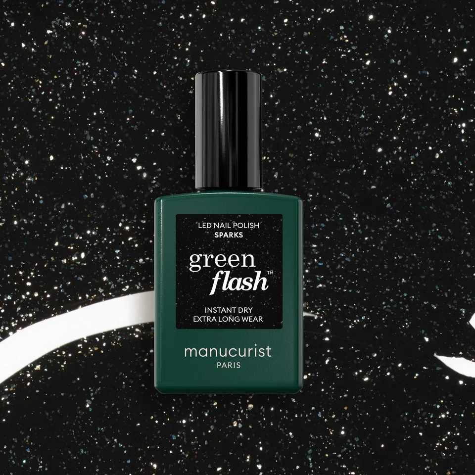 manicurist-green-flash-sparks-noir-paillet-15ml image 1