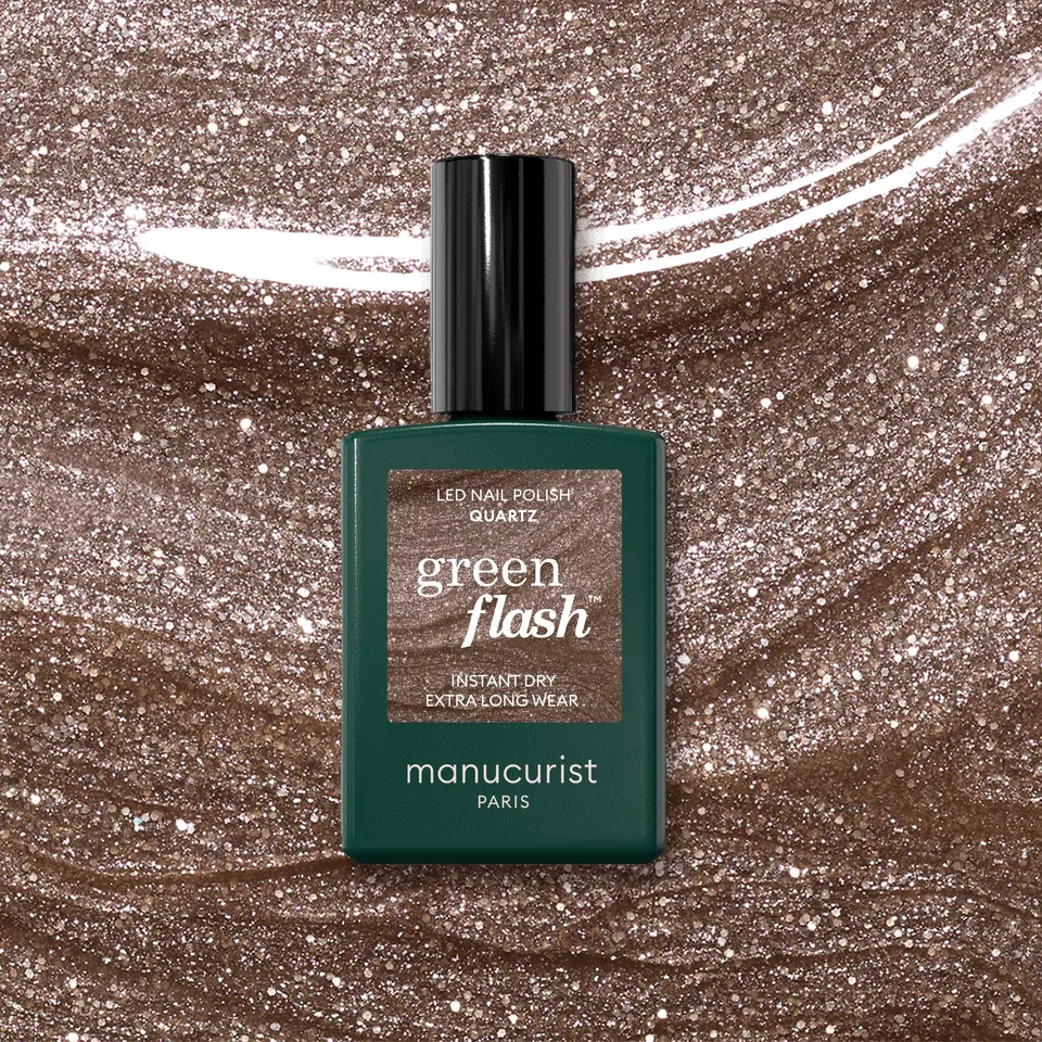 manicurist-green-flash-vernis-semi-permanent-quartz-marron-paillet image 1