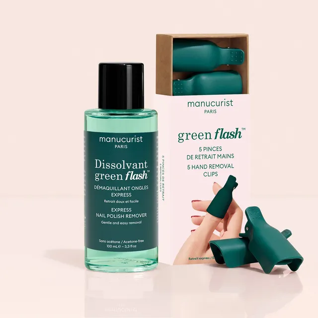 manicurist-green-flash-duo-dissolvant-doux-pinces-retrait image 1