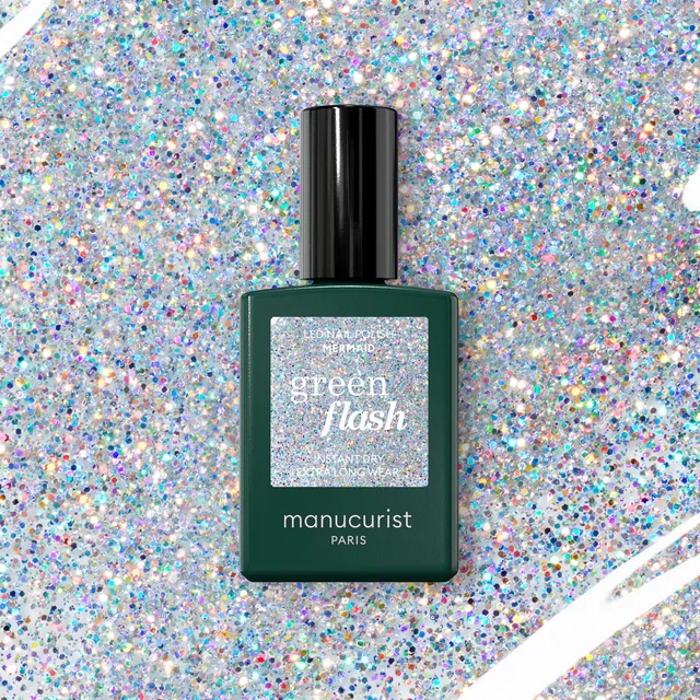 manicurist-green-flash-vernis-semi-permanent-mermaid-paillet image 1