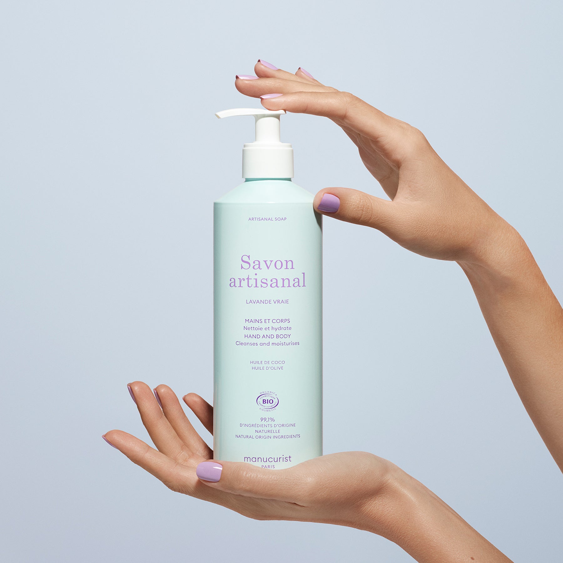 manucurist-soins-savon-artisanal-lavande-vraie-500ml-bio image 2