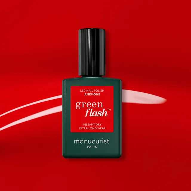 manicurist-green-flash-vernis-semi-permanent-an-mone-rouge-vif-15ml image 1