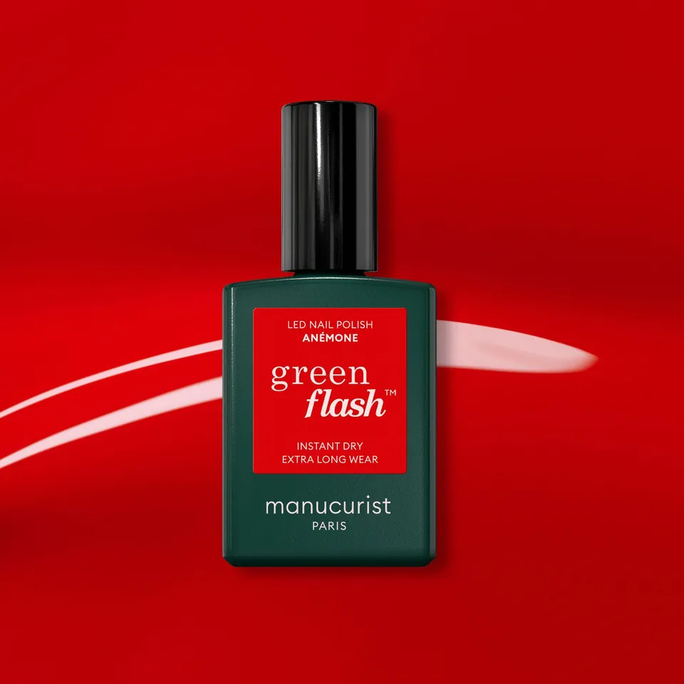 manicurist-green-flash-vernis-semi-permanent-an-mone-rouge-vif-15ml image 1