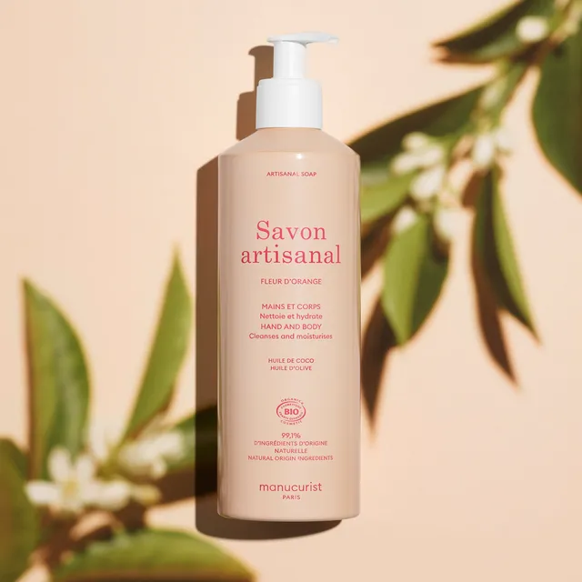 manicurist-soins-savon-artisanal-fleur-d-orange-savon-500ml-bio image 1