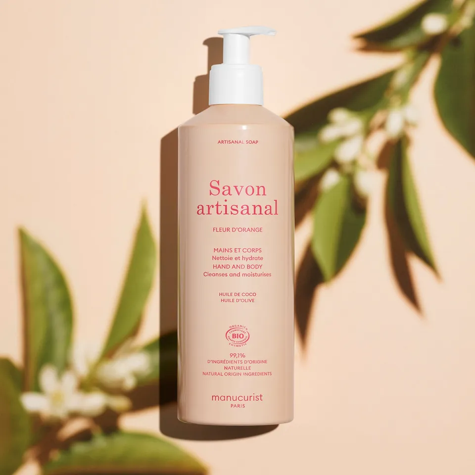 manicurist-soins-savon-artisanal-fleur-d-orange-savon-500ml-bio image 1