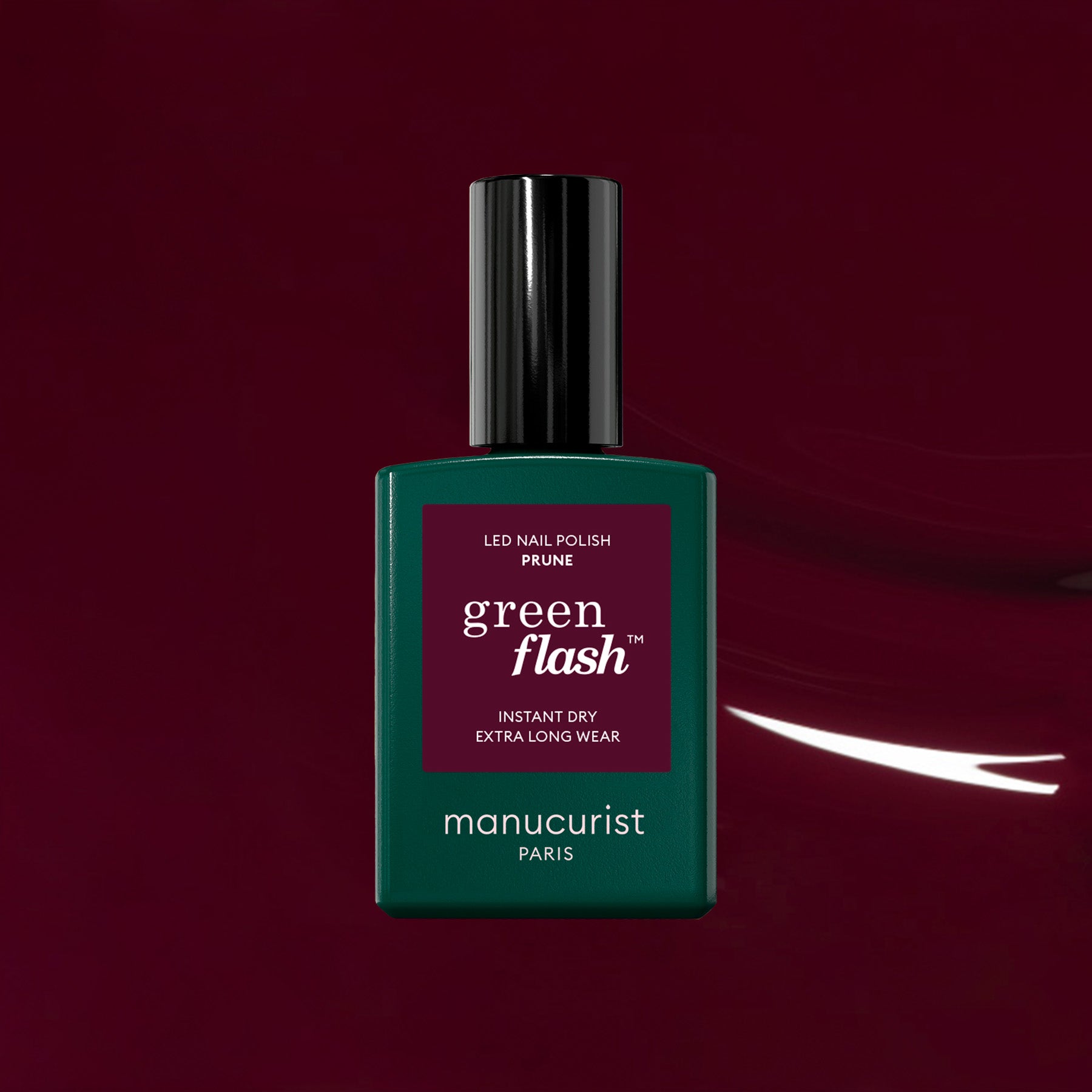 manicurist-green-flash-prune-vernis-semi-permanent-bordeaux image 1