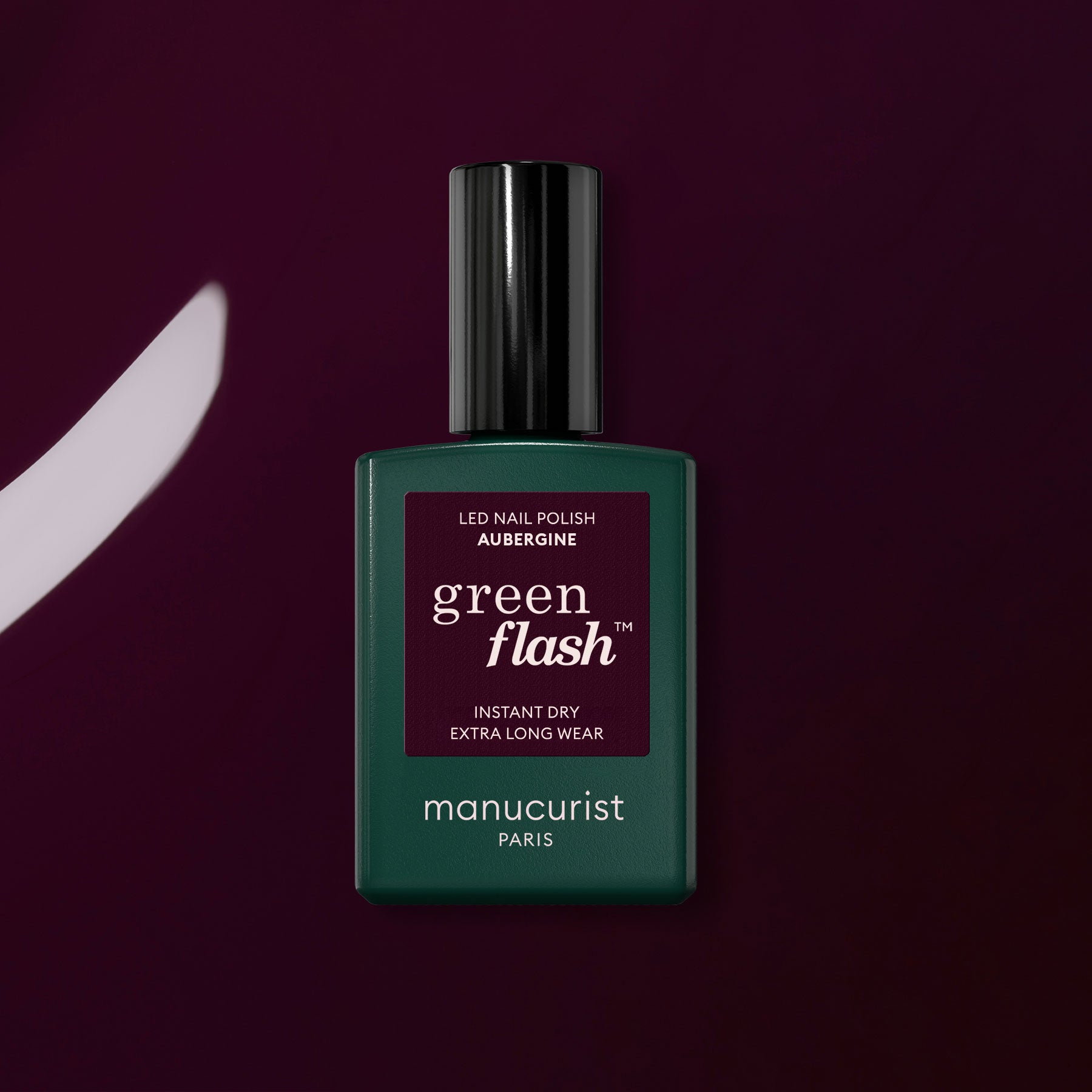 manicurist-green-flash-vernis-semi-permanent-aubergine-violet-15ml image 1